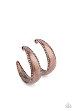 Load image into Gallery viewer, Burnished Benevolence - Copper Hoop Earrings