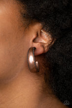 Load image into Gallery viewer, Burnished Benevolence - Copper Hoop Earrings