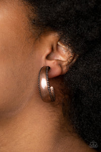 Burnished Benevolence - Copper Hoop Earrings