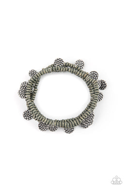 WOODnt Count It - Silver Stretchy Bracelets