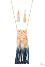 Load image into Gallery viewer, Look At MACRAME Now - Blue Necklace