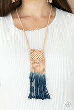 Load image into Gallery viewer, Look At MACRAME Now - Blue Necklace