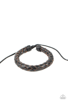 Homespun Comfort - Black Sliding Knot Bracelet