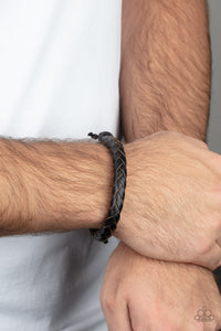 Homespun Comfort - Black Sliding Knot Bracelet