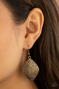 Flauntable Florals - Brass Earrings