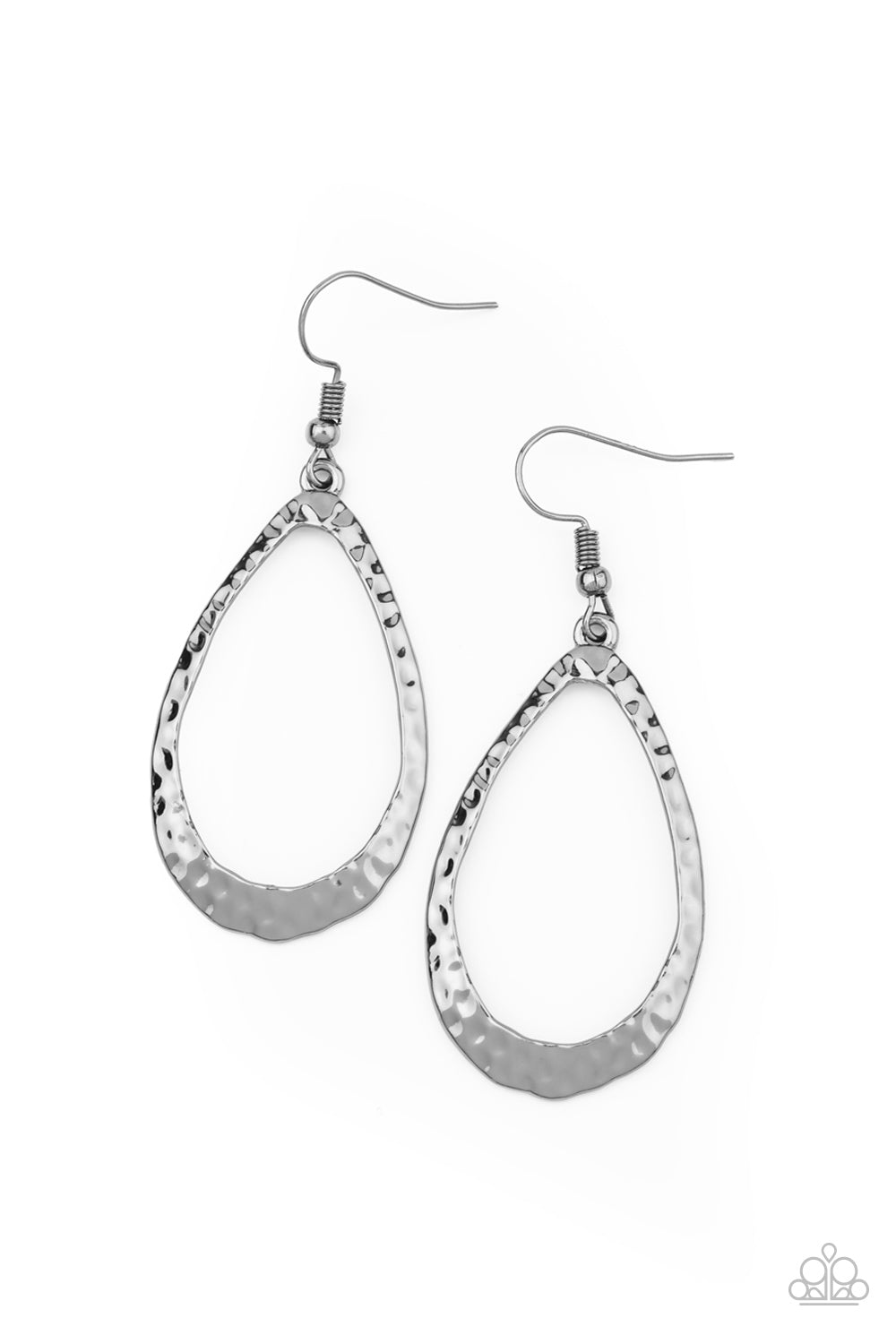 BEVEL-headed Brilliance - Black Gunmetal Earrings