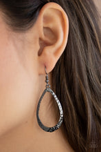 Load image into Gallery viewer, BEVEL-headed Brilliance - Black Gunmetal Earrings