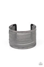 Load image into Gallery viewer, Stacked Sensation - Black Gunmetal Cuff Bracelet