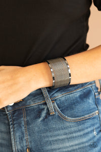 Stacked Sensation - Black Gunmetal Cuff Bracelet