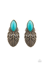 Load image into Gallery viewer, Rural Roadrunner - Brass Post Earrings