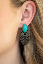 Load image into Gallery viewer, Rural Roadrunner - Brass Post Earrings