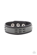 Load image into Gallery viewer, Blaze A Trail - Black Adjustable Snap Closure Bracelet