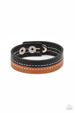 Simply Safari - Black Adjustable Snap Closure Bracelet