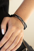 Load image into Gallery viewer, PLAIT Tectonics - Black Gunmetal Cuff Bracelet