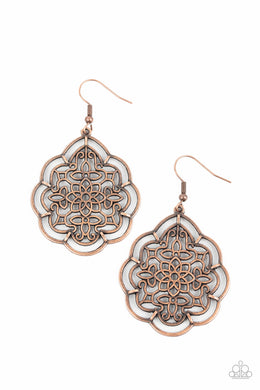 Tour de Taj Mahal - Copper Earrings