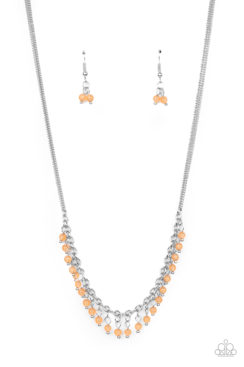 DEW a Double Take - Orange Necklace