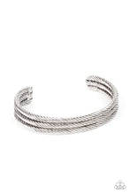 Load image into Gallery viewer, Armored Cable - Silver Cuff Bracelet