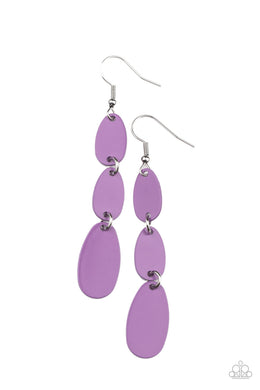 Rainbow Drops - Purple Earrings