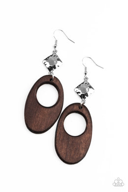 Retro Reveal - Brown Earrings