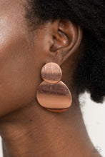 Load image into Gallery viewer, Here Today, GONG Tomorrow - Copper Post Earrings