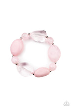 Load image into Gallery viewer, I Need a STAYCATION - Pink Stretchy Bracelet