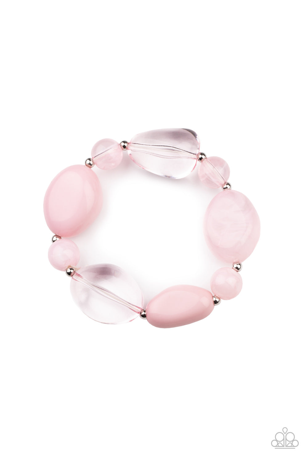 I Need a STAYCATION - Pink Stretchy Bracelet