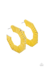 Load image into Gallery viewer, Fabulously Fiesta - Yellow Hoop Earrings