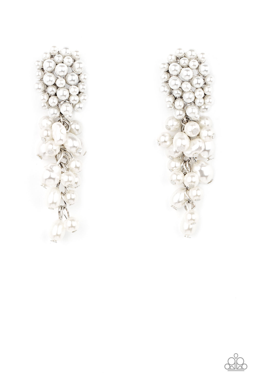 Fabulously Flattering - White Post Earrings