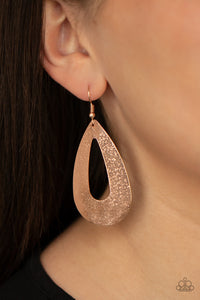 Hand It OVAL! - Rose Gold Earrings