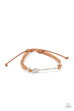 Load image into Gallery viewer, To Live, To Learn, To Love - Brown Sliding Knot Bracelet