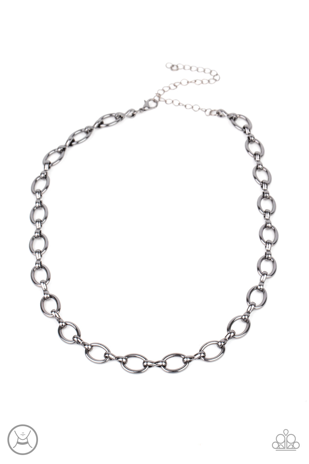 Craveable Couture - Black Gunmetal Choker Necklace