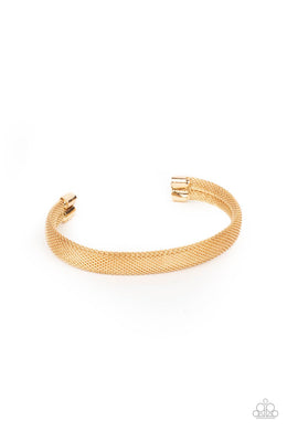 Ready, Willing, and CABLE - Gold Cuff Bracelet