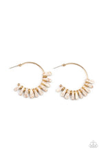 Load image into Gallery viewer, Poshly Primitive - White Hoop Earrings