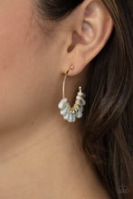 Load image into Gallery viewer, Poshly Primitive - White Hoop Earrings