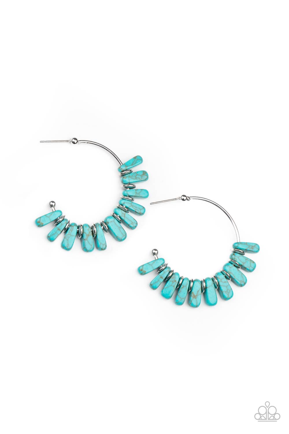 Poshly Primitive - Blue Earrings