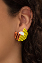 Load image into Gallery viewer, Its Just an Expression - Yellow Post Earrings