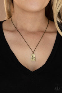 Faith Over Fear - Brass Necklace