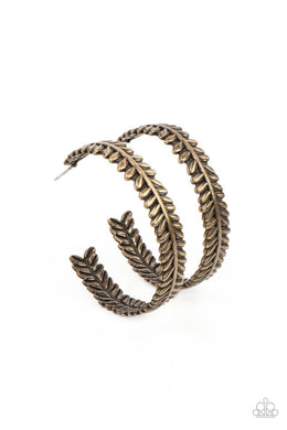 Laurel Gardens - Brass Hoop Earrings