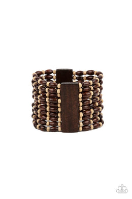 Cayman Carnival - Brown Stretchy Bracelet