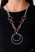 Load image into Gallery viewer, HOOP du Jour - Red Necklace