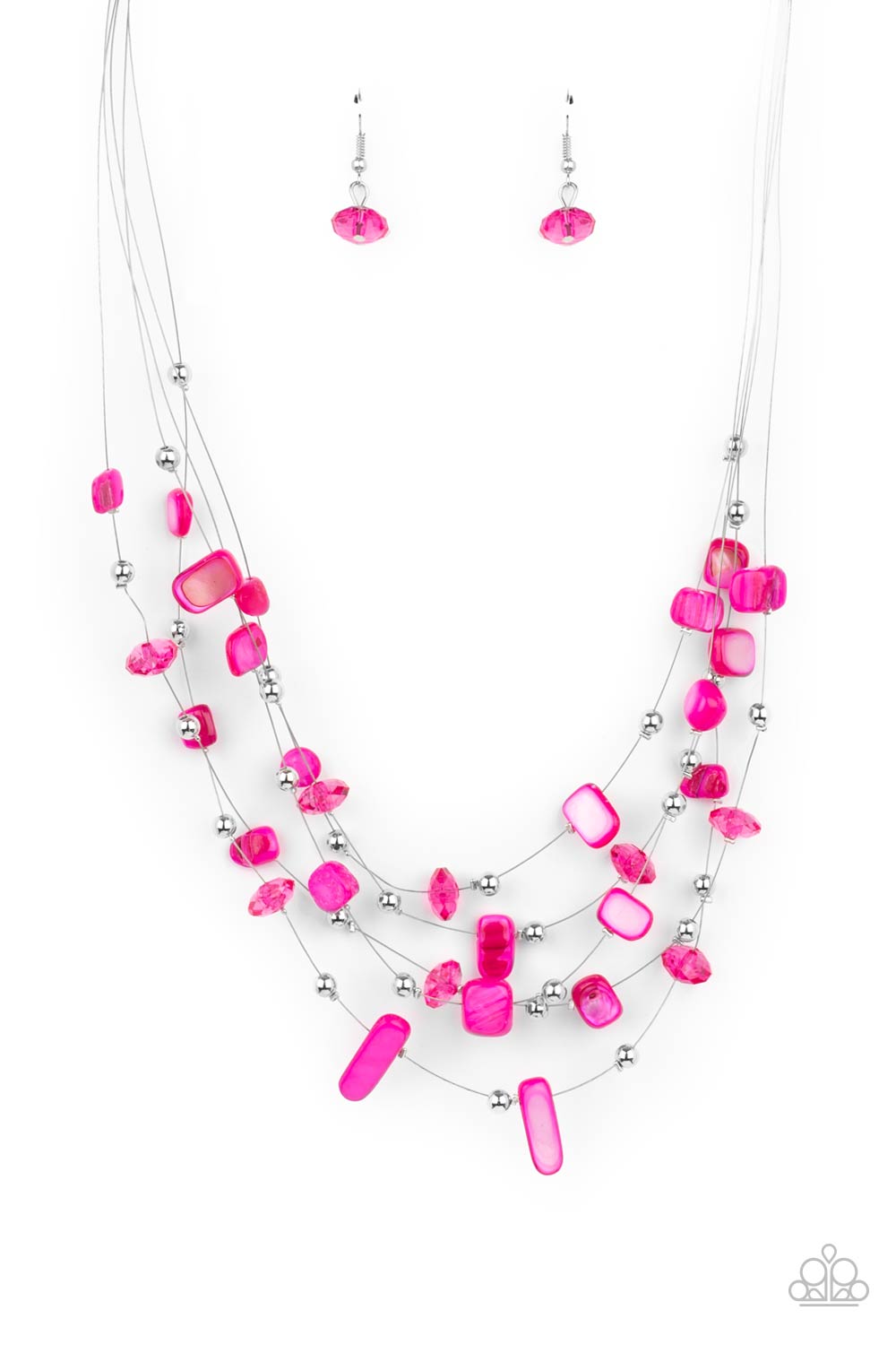 Prismatic Pebbles - Pink Necklace