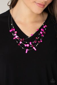 Prismatic Pebbles - Pink Necklace