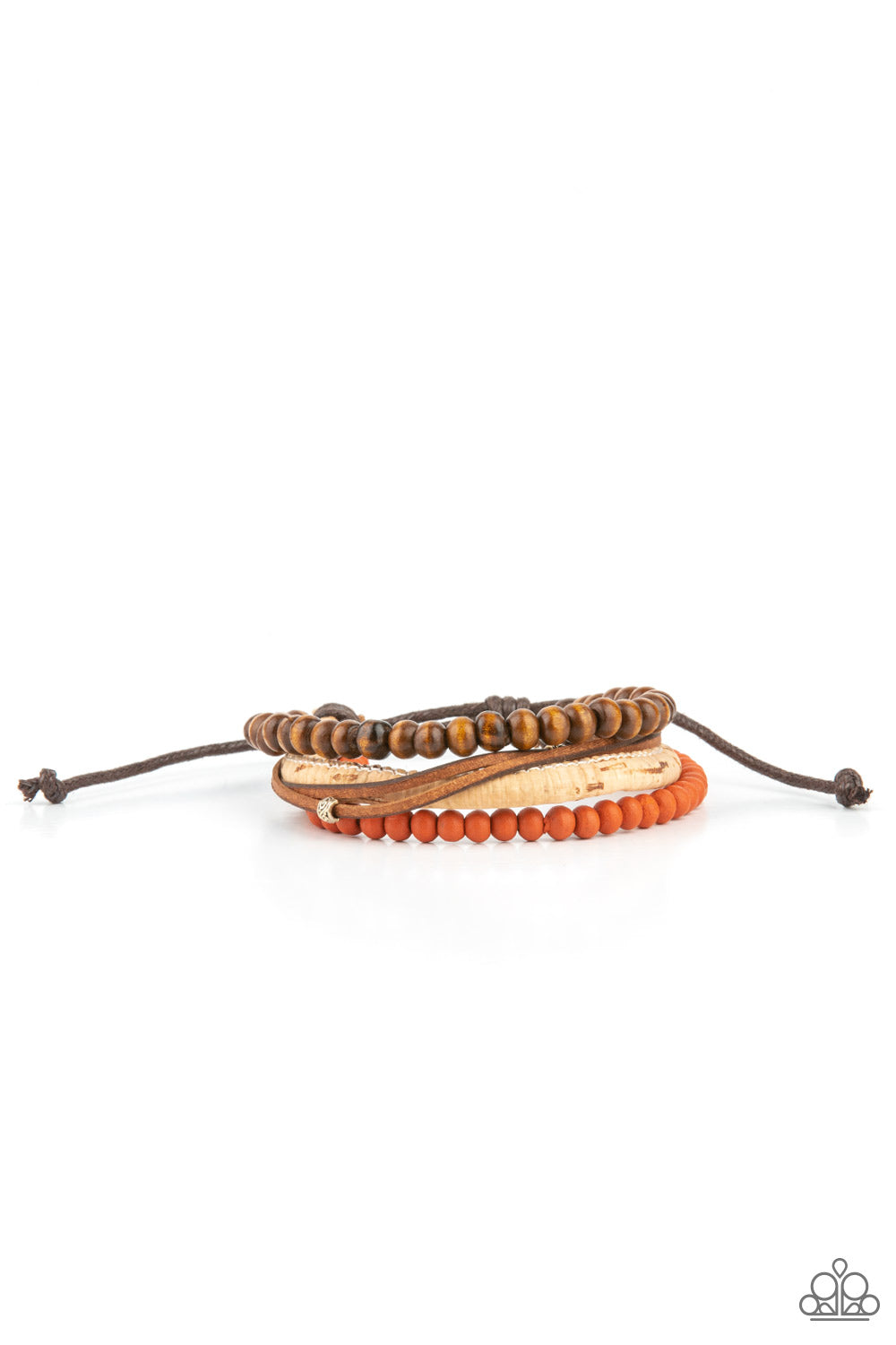 STACK To Basics - Orange Sliding Knot Bracelet