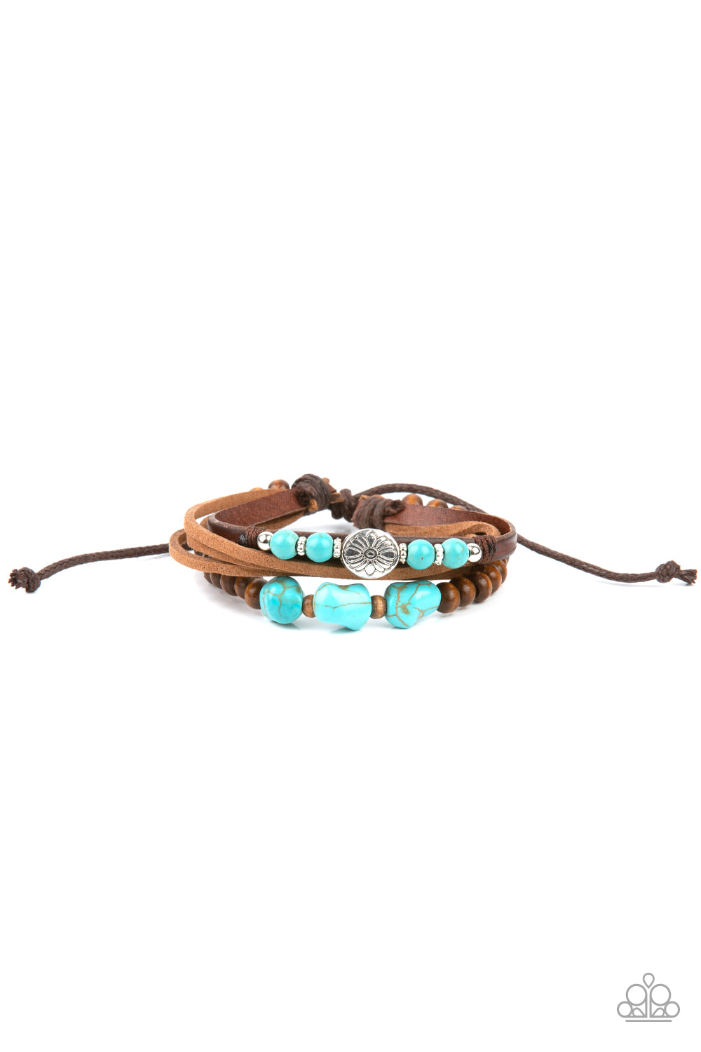 Act Natural - Blue Sliding Knot Bracelet