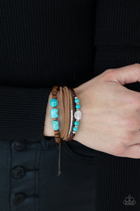 Act Natural - Blue Sliding Knot Bracelet