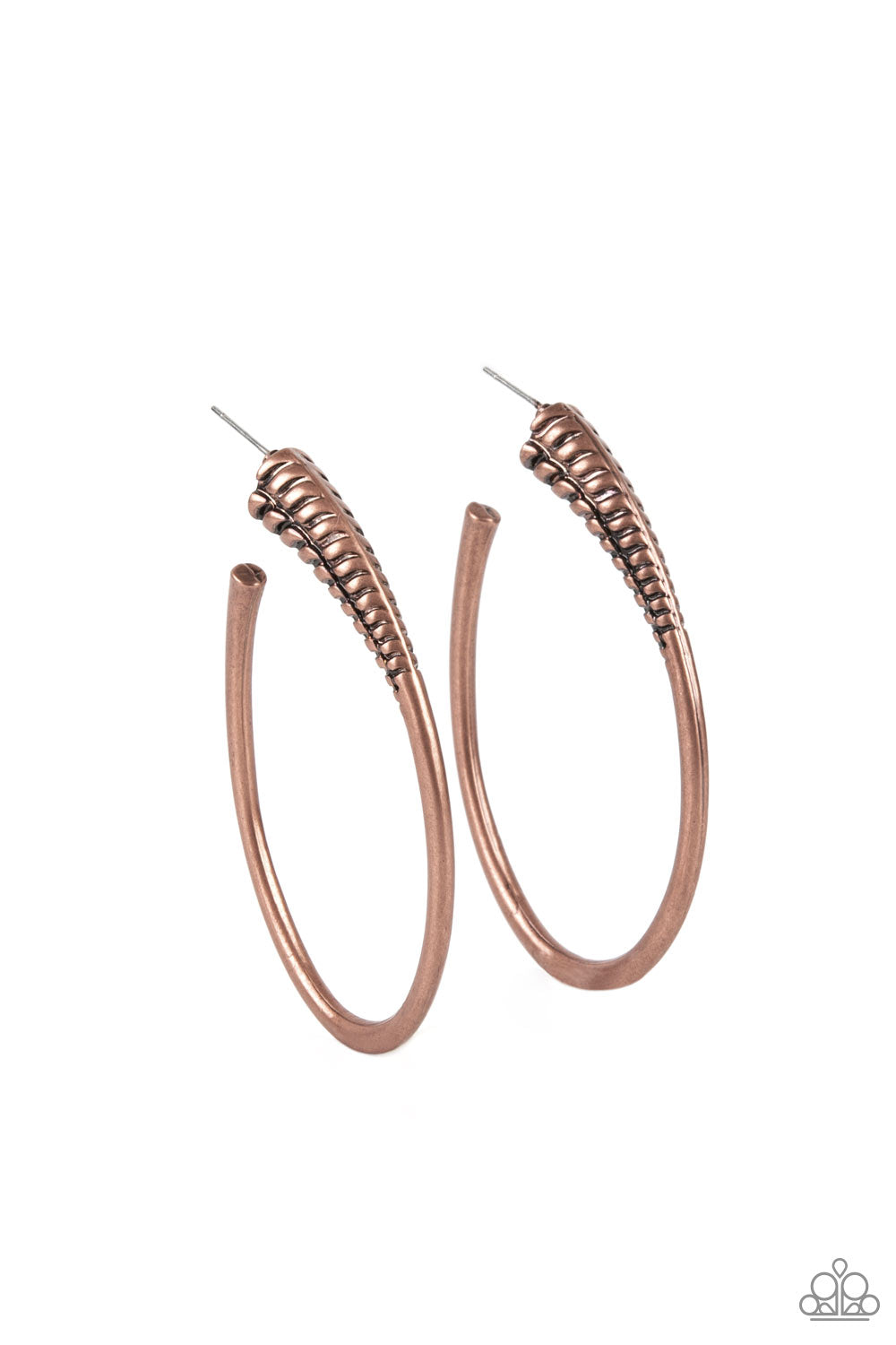 Fully Loaded - Copper Hoop Earrings