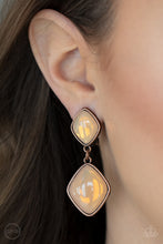 Load image into Gallery viewer, Double Dipping Diamonds - Copper Clip-On Earrings