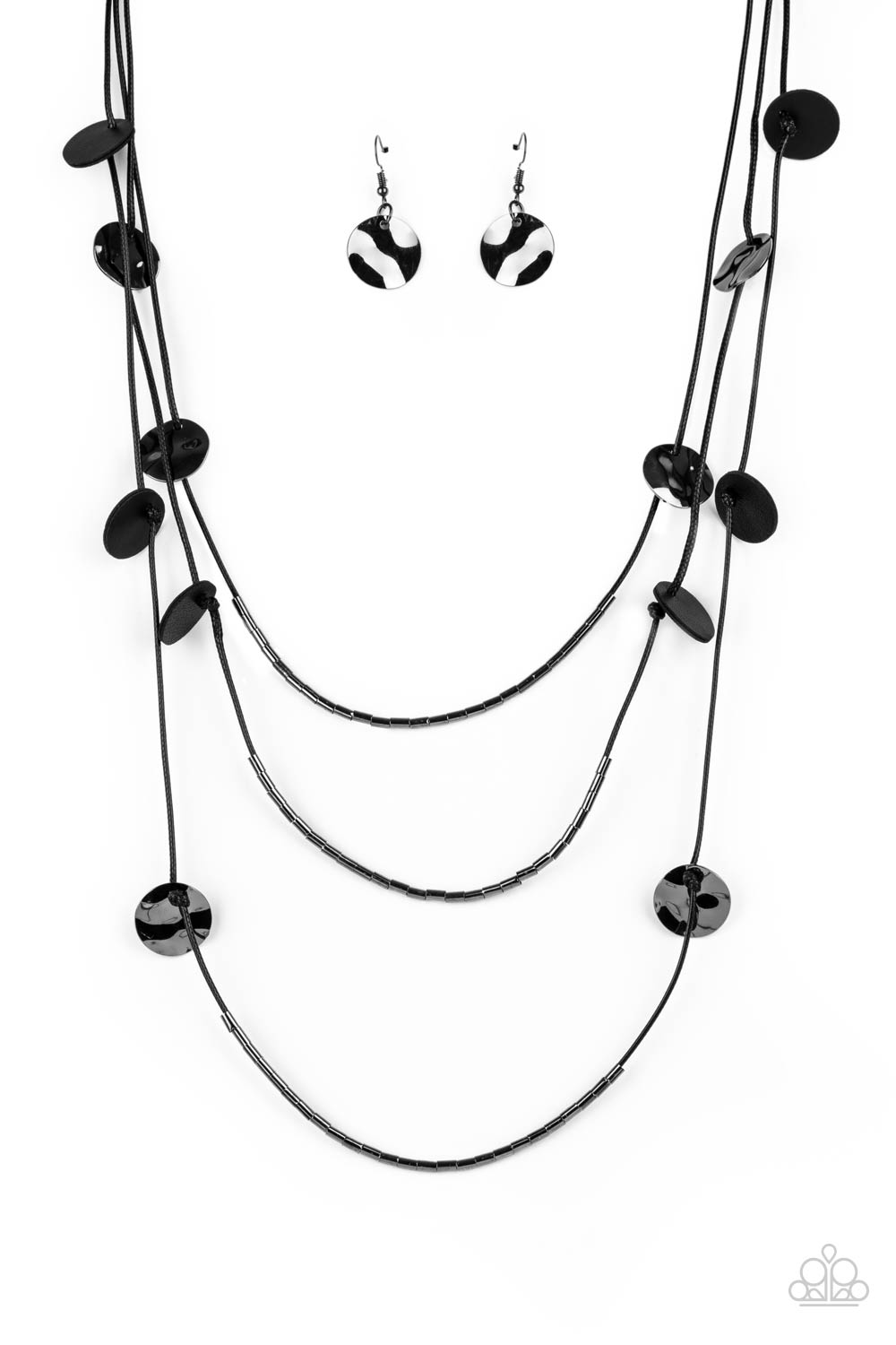 Alluring Luxe - Black Gunmetal Necklace