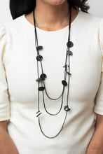 Load image into Gallery viewer, Alluring Luxe - Black Gunmetal Necklace