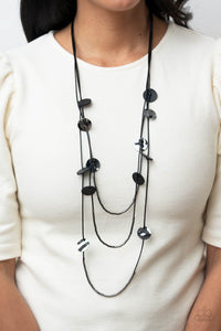 Alluring Luxe - Black Gunmetal Necklace